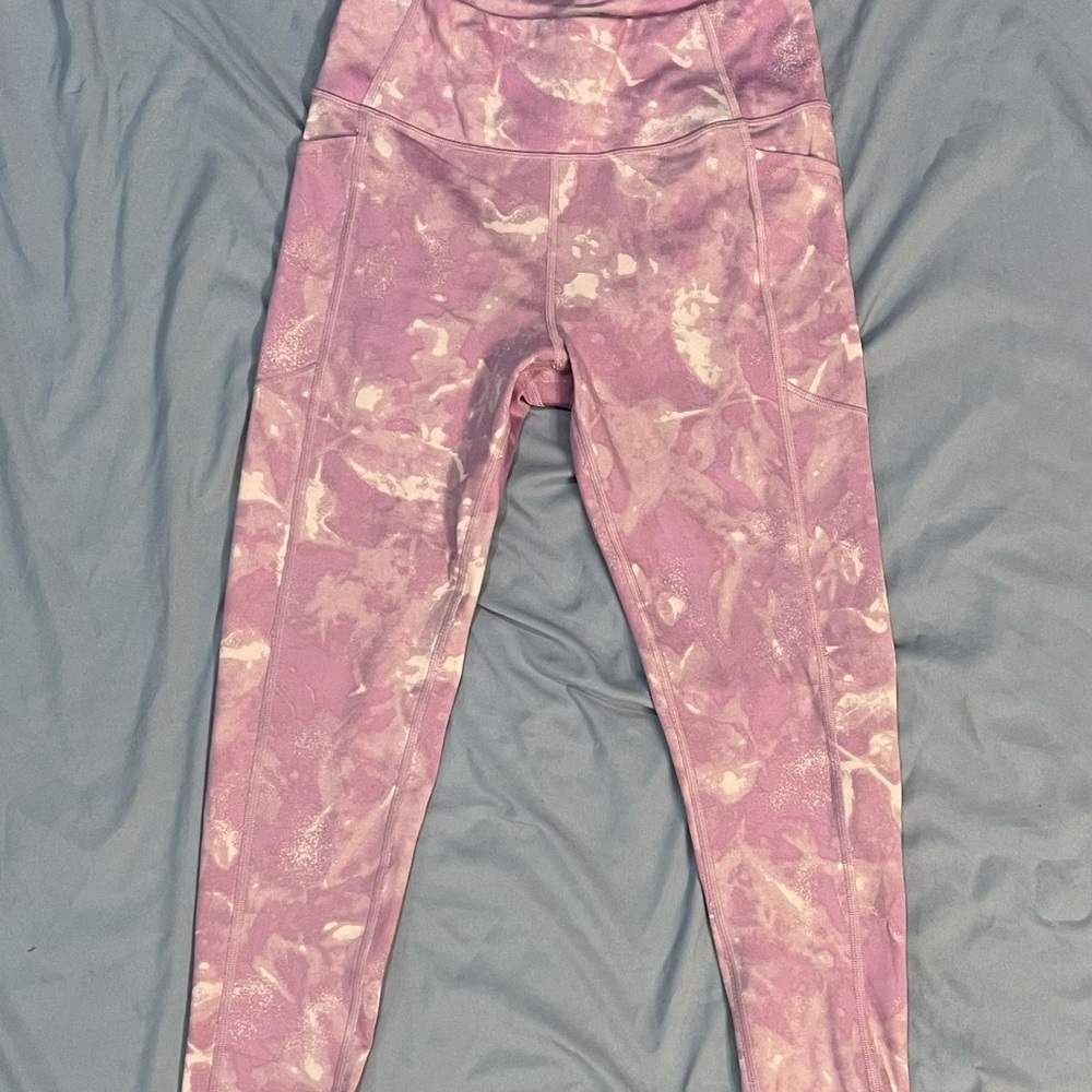 Victoria's Secret Purple lavender Tie-Dye Leggings 8 workout